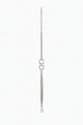 Modern silver bracelet with intricate chain links
