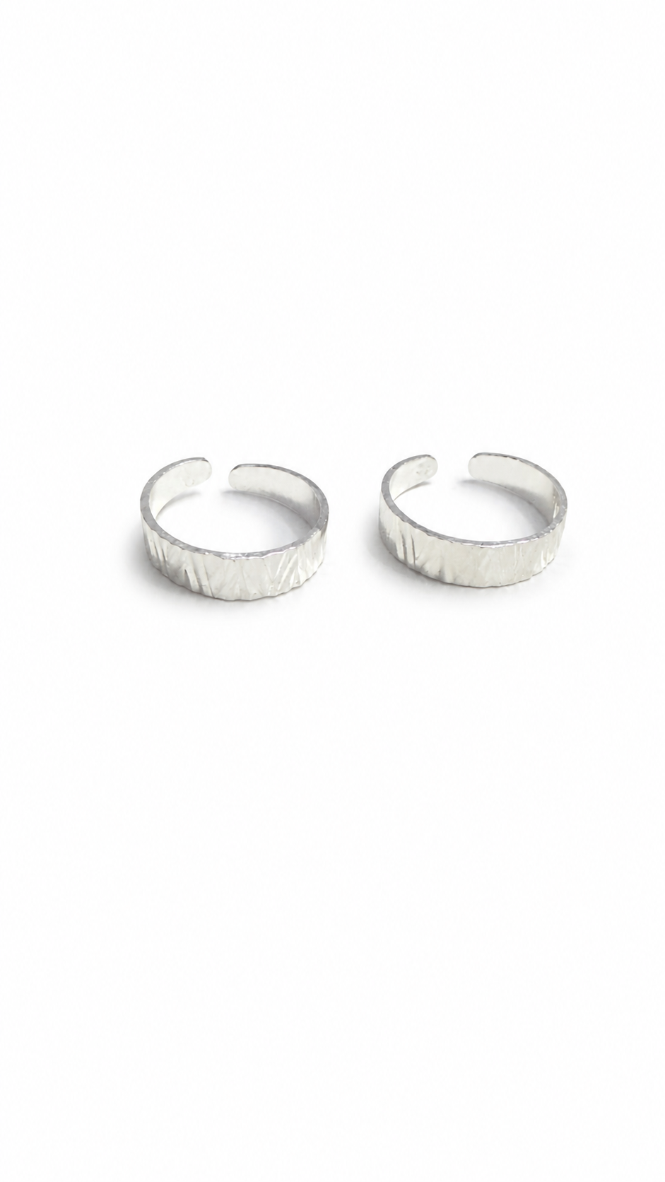Handmade Open Style Silver Toe Ring Pair


