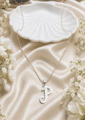 Premium 925 Silver Alphabet P Pendant with Chain