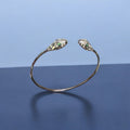 Bvlgari inspired Serpenti silver bracelet open cuff design