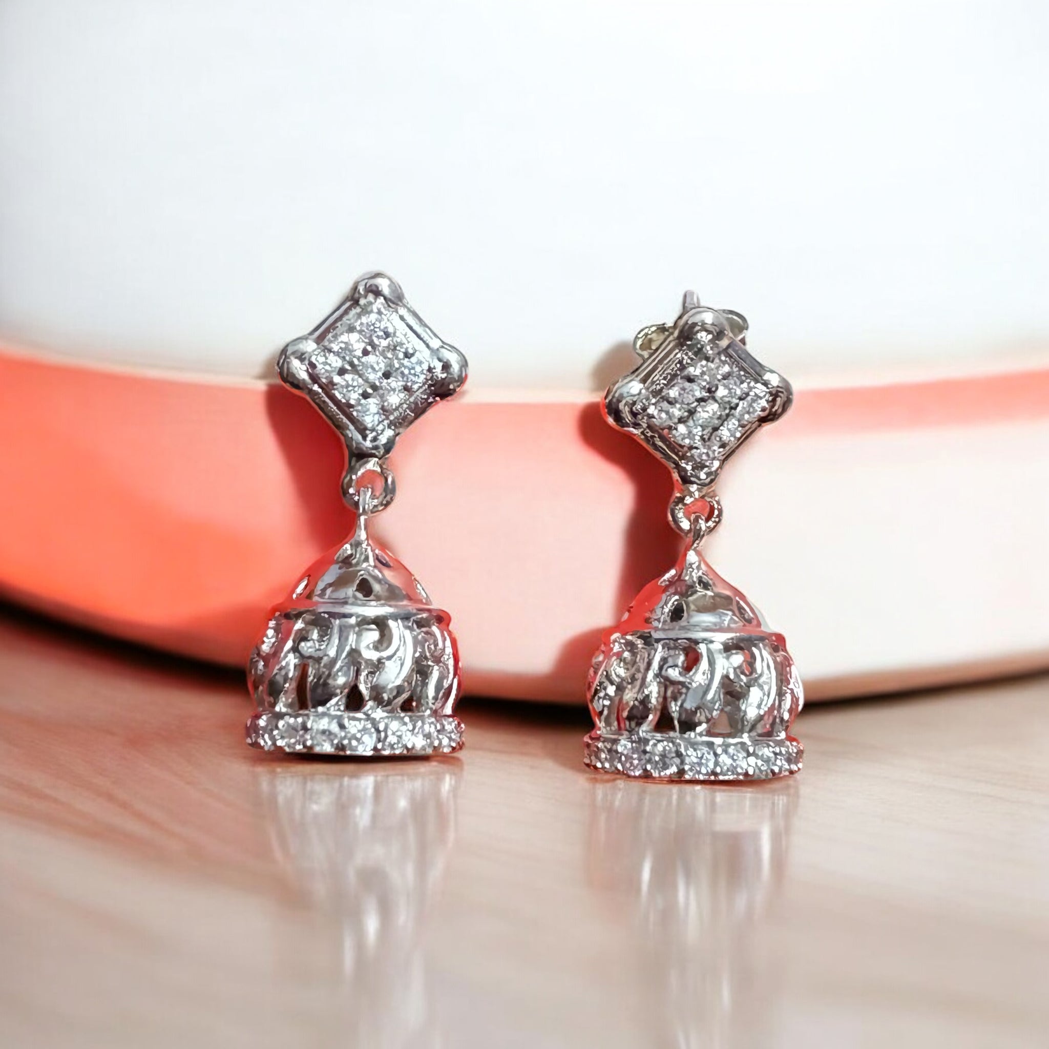 Elegant 925 Silver Jhumkas | Handcrafted Oxidized Earrings for a Timeless Look
