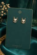 Premium Rose Gold Pearl & CZ Earrings for Daily Wear