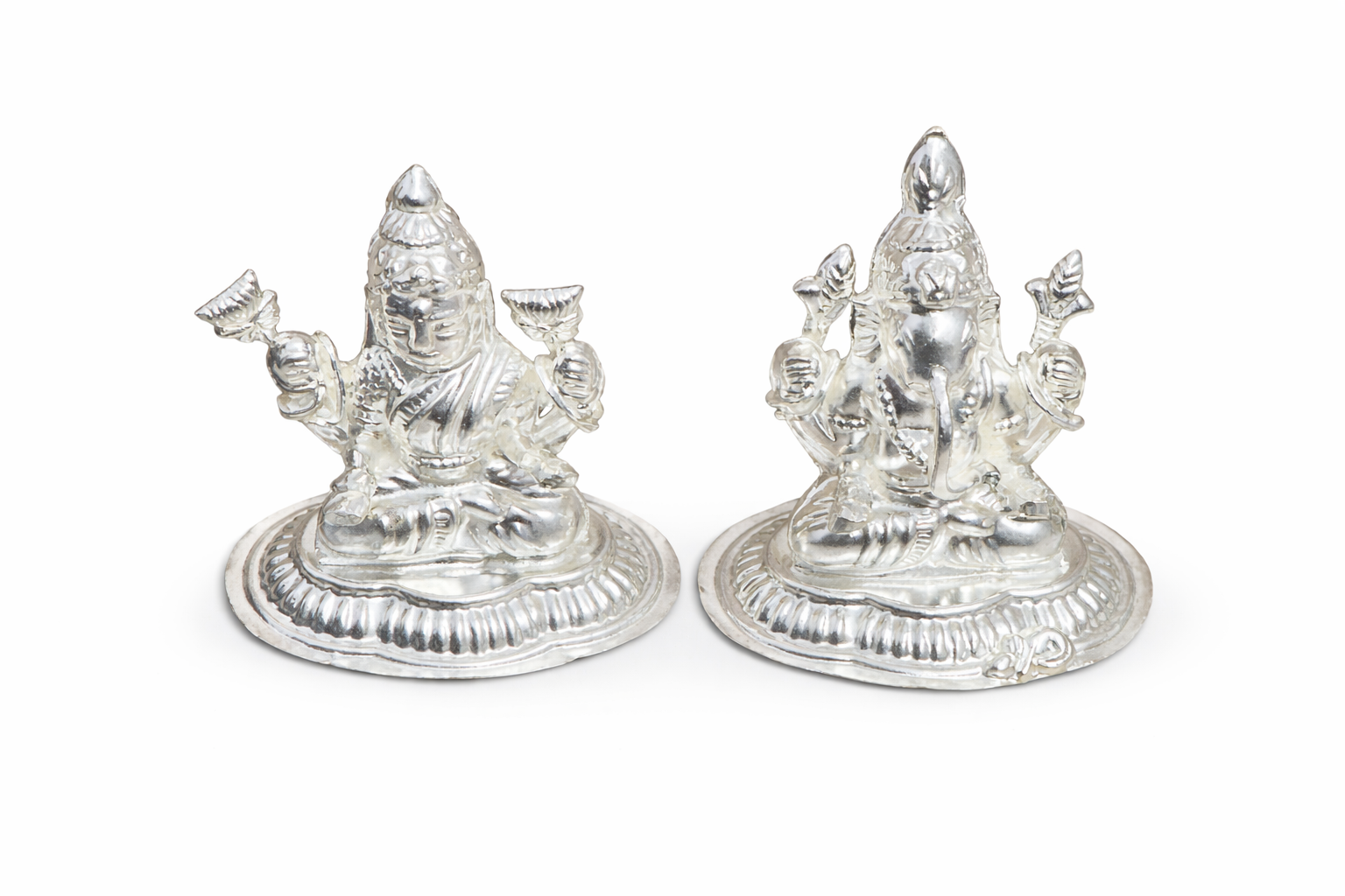 Premium sterling silver Laxmi Ganesh idol for gifting