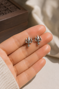 Mahadev Trishul Stud Earrings | Pure 925 Sterling Silver Unisex Earrings
