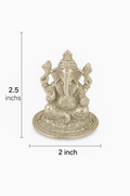 Pure Silver Ganesh Idol for Housewarming, Diwali, and Spiritual Gifting