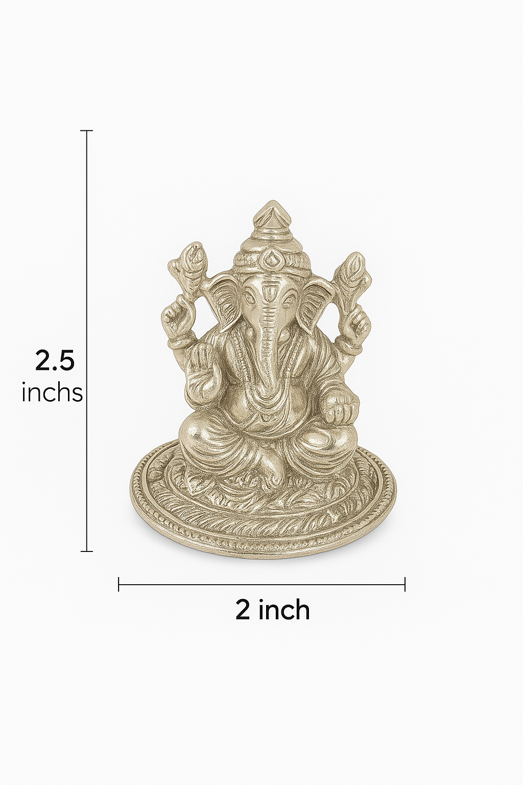 Pure Silver Ganesh Idol for Housewarming, Diwali, and Spiritual Gifting