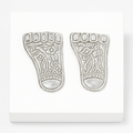 Pure Silver Goddess Lakshmi Feet for Mandir & Worship