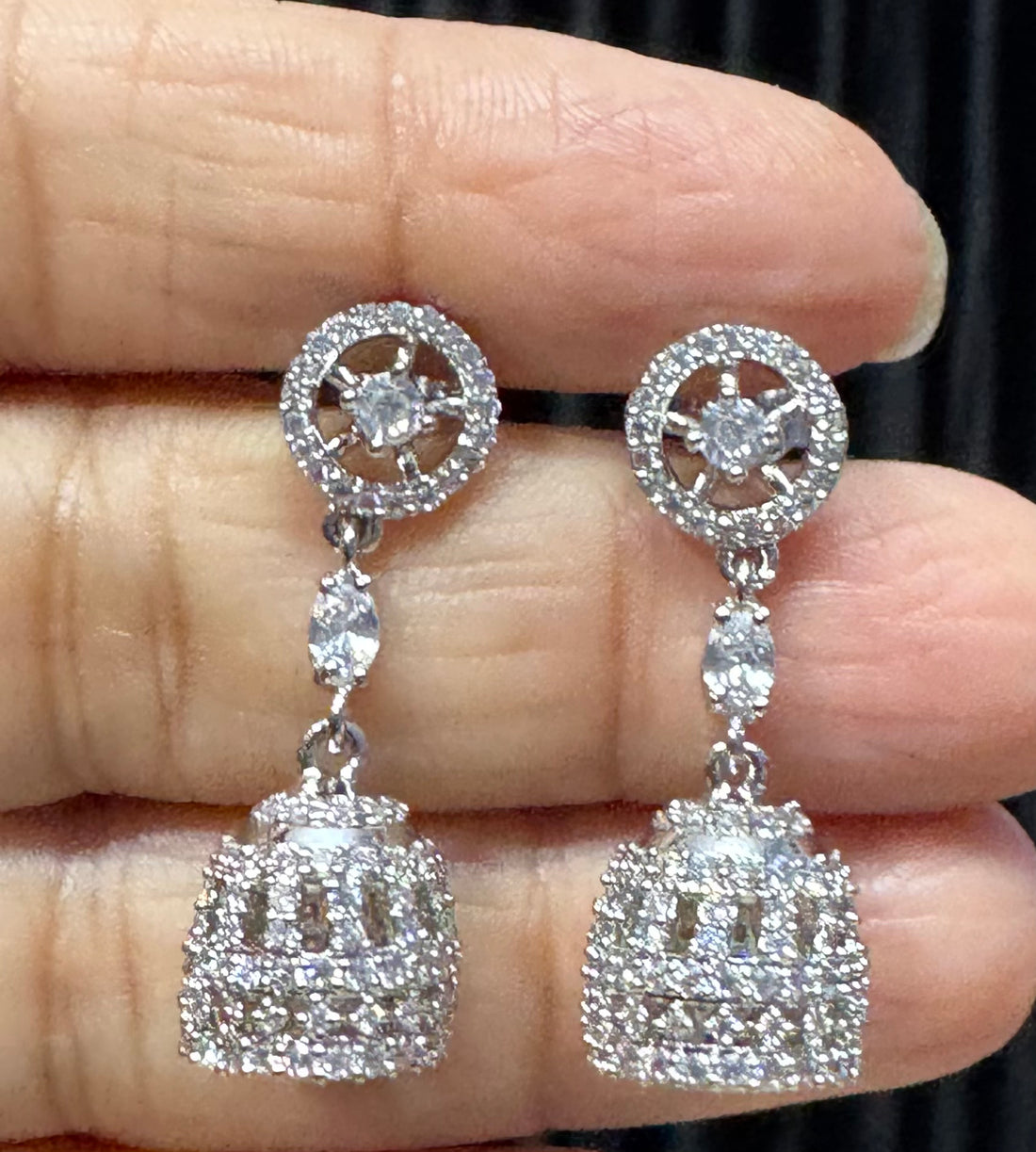 Silver Jhumki 