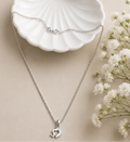 Romantic Heart Necklace for Women in Sterling Silver
