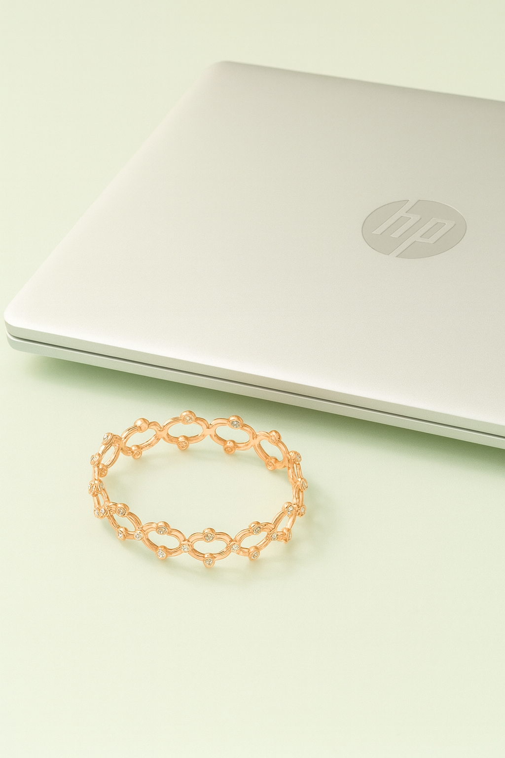 Rose Gold Plated 925 Silver Bracelet & Matching Ring Set – Gift for Her