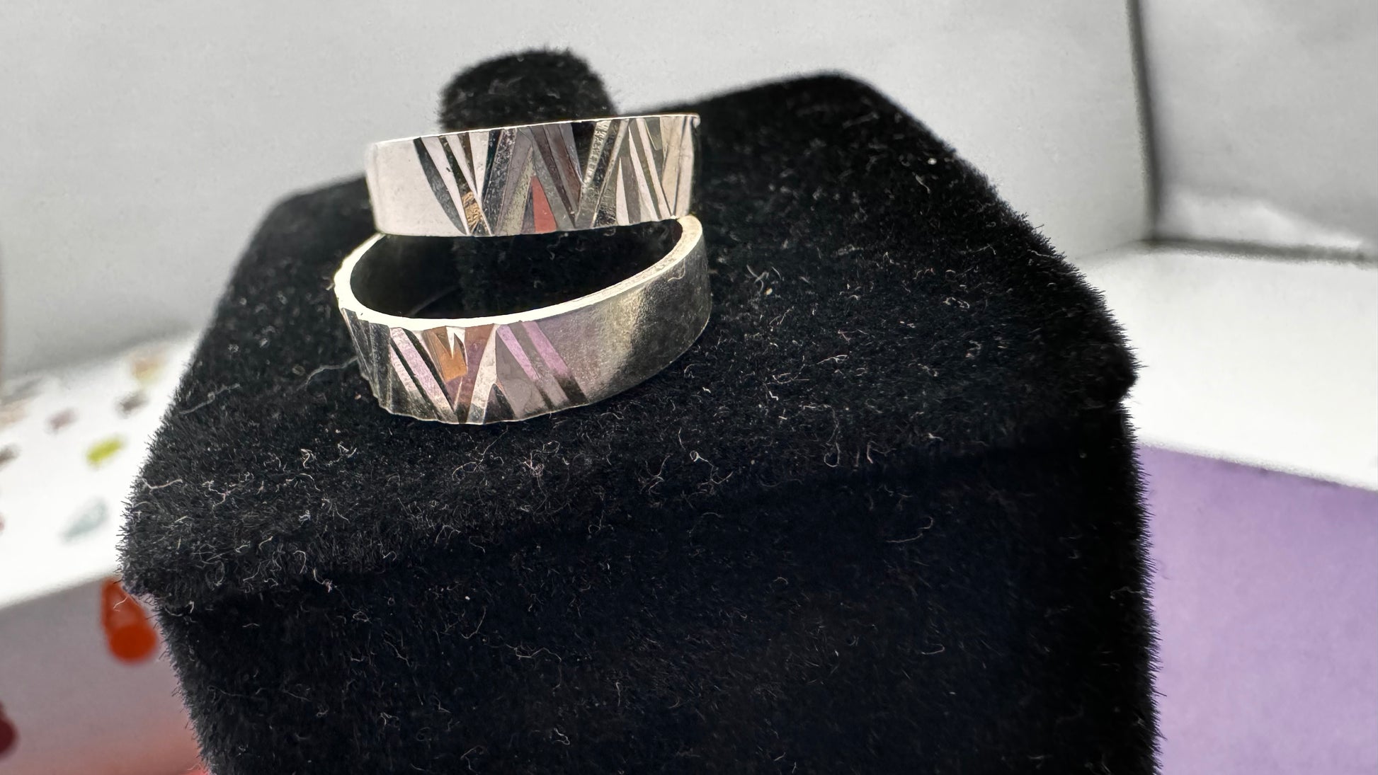 Self-pattern silver toe ring adjustable design