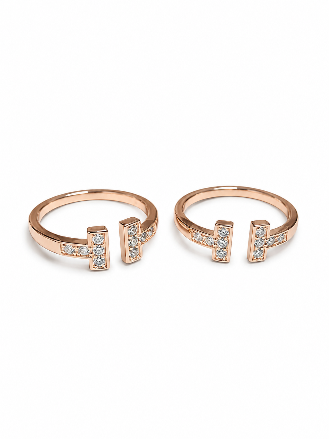 Minimal Rose Gold Toe Ring Set for Girls and Women