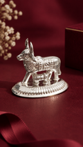 Silver Cow and Calf Idol for Pooja and Gifting