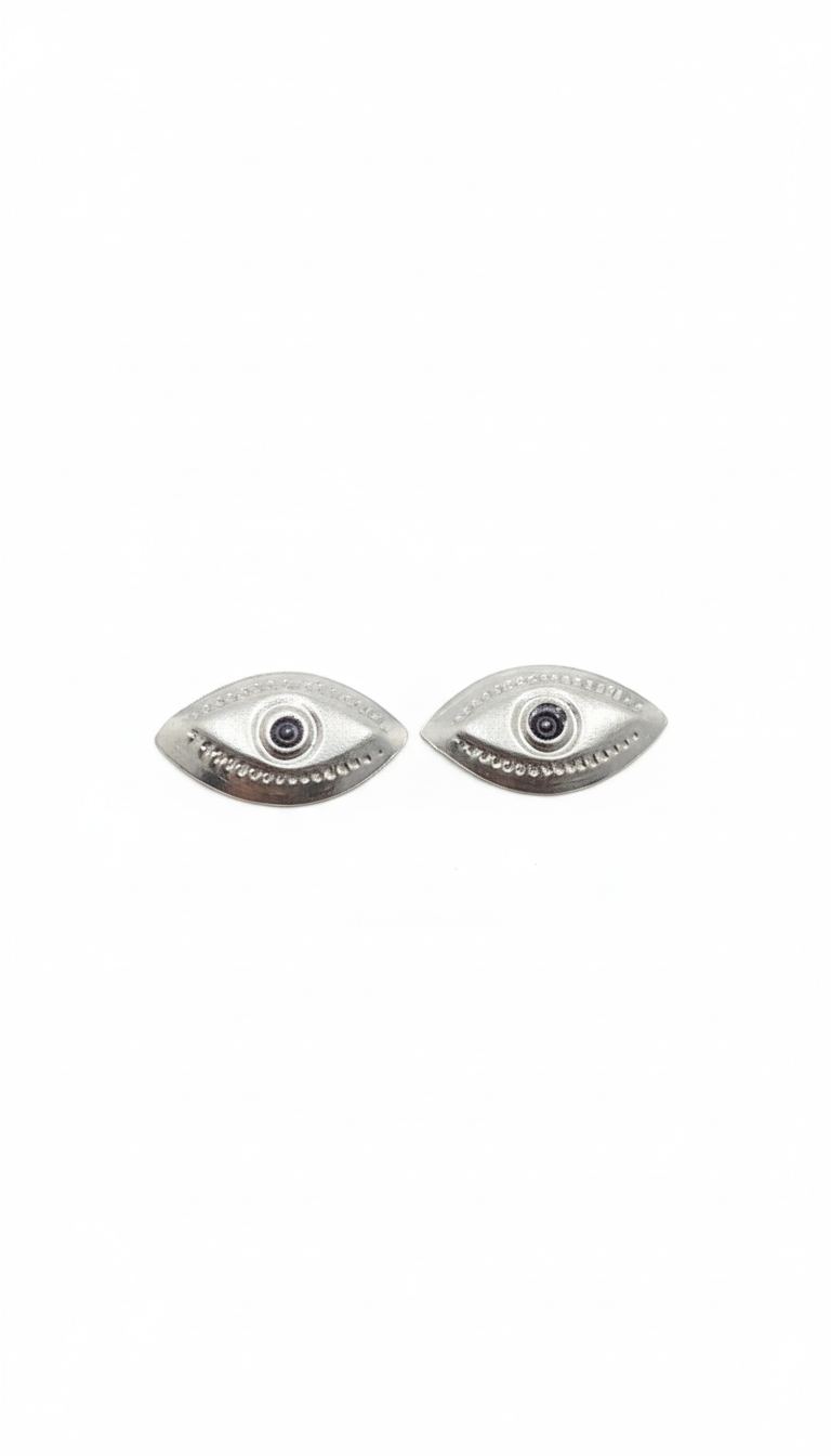 Silver Chakshumati Eyes puja item for ocular wellness and spiritual clarity