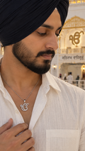 Silver Ik Onkar Pendant for Gurpurab and Religious Gifting