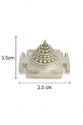 Silver Shri Yantra spiritual decor for Vastu pooja and meditation corner
