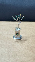 Handcrafted Silver Tulsi Plant for Pooja Room