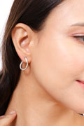 Silver hoop earrings for women