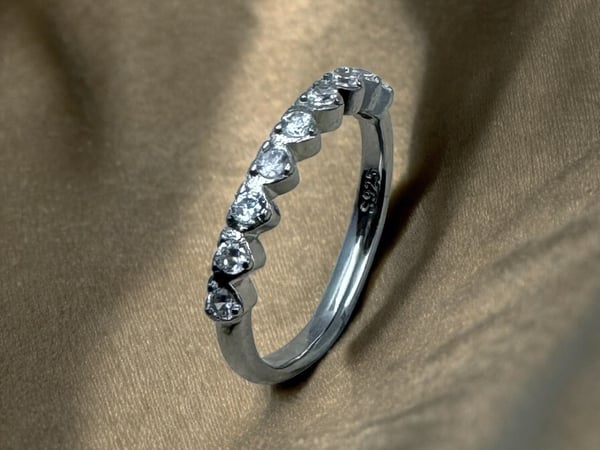 Simple elegant silver ring for women