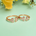 Delicate Adjustable Toe Rings with Sparkling Stones for Women