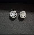 Convertible 3-in-1 silver earrings with Swarovski jacket style for trendy look