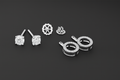 Swarovski stud, jacket and drop earrings set in 925 sterling silver