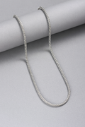 Sterling silver box and link chain for men elegant unisex necklace