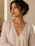 Trendy Silver Mangalsutra with Zircon Stones