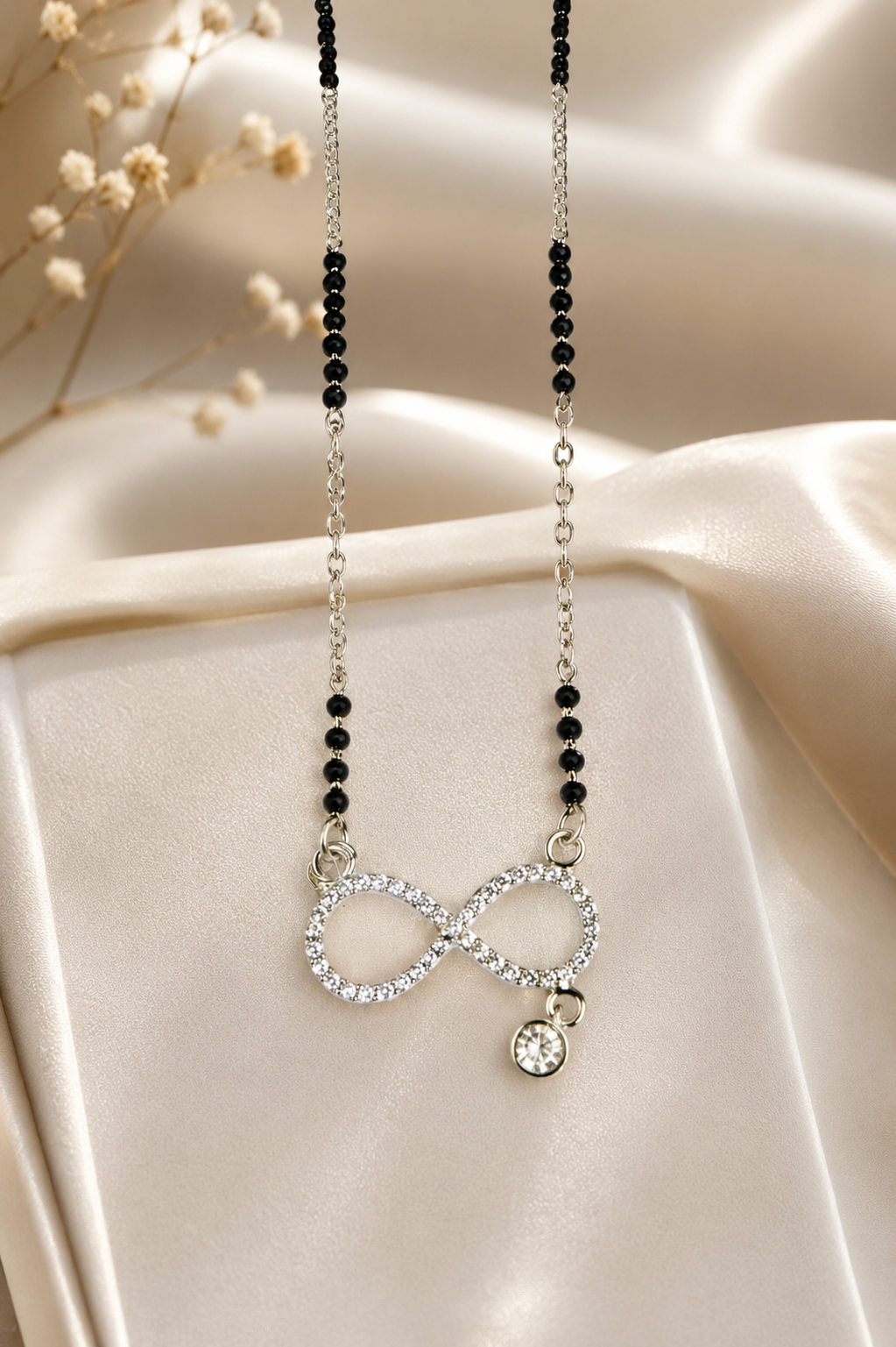 Zircon Studded Infinity Mangalsutra Necklace
