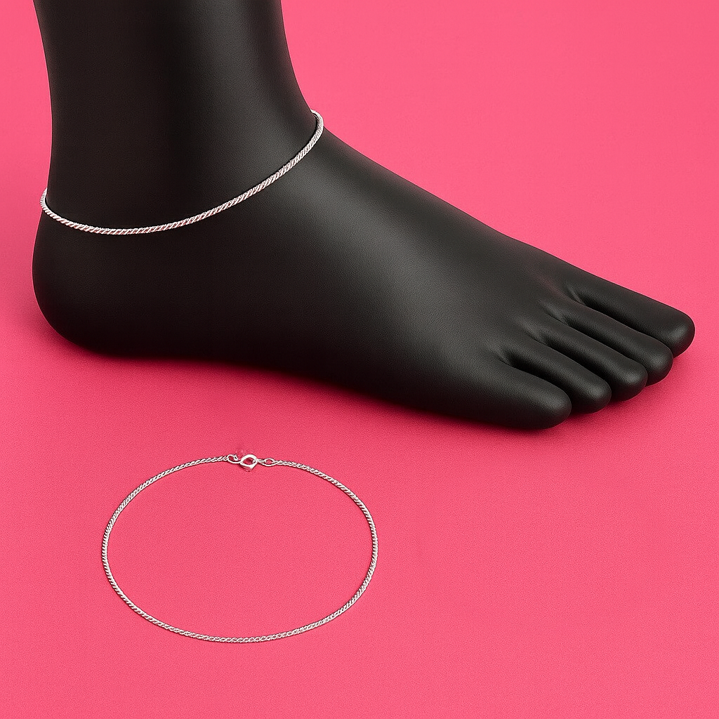 silver anklet for women 925 sterling silver