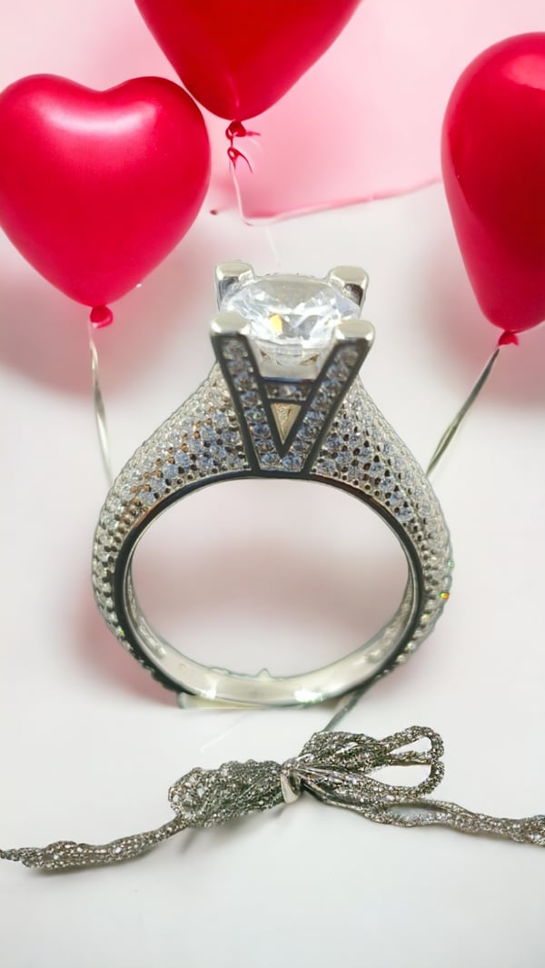 Modern design silver ring adjustable fit