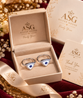 92.5 sterling silver evil eye toe rings with blue and white enamel ethnic jewellery design