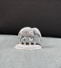 handcrafted silver elephant idol for home mandir decor