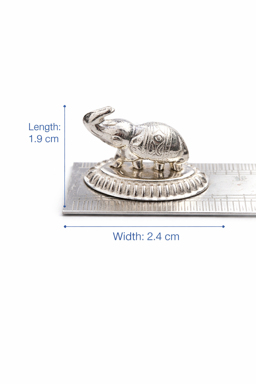 silver elephant idol pair for balanced positive energy