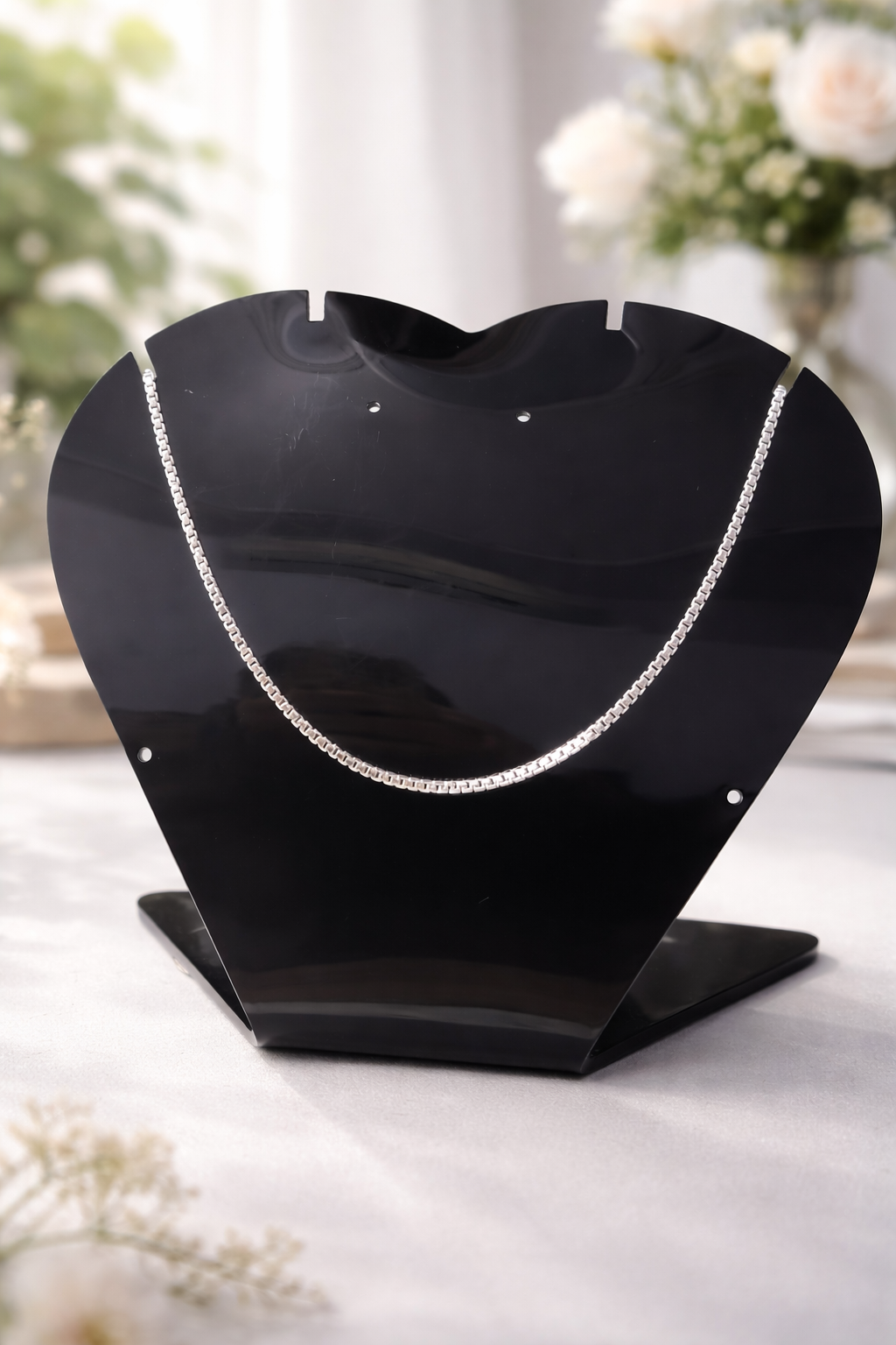 925 sterling silver men’s chain necklace link and box design