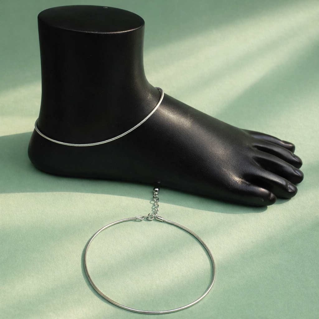 925 sterling silver anklet with ghungroo beads