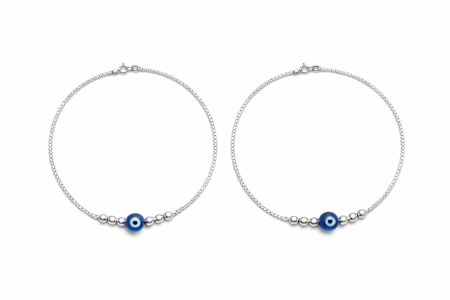 minimalist evil eye anklet daily wear