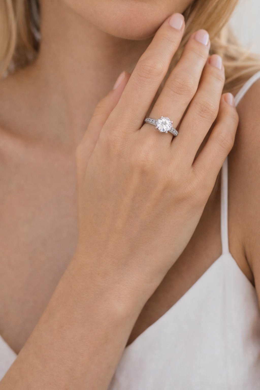 High quality sterling silver ring for women contemporary design