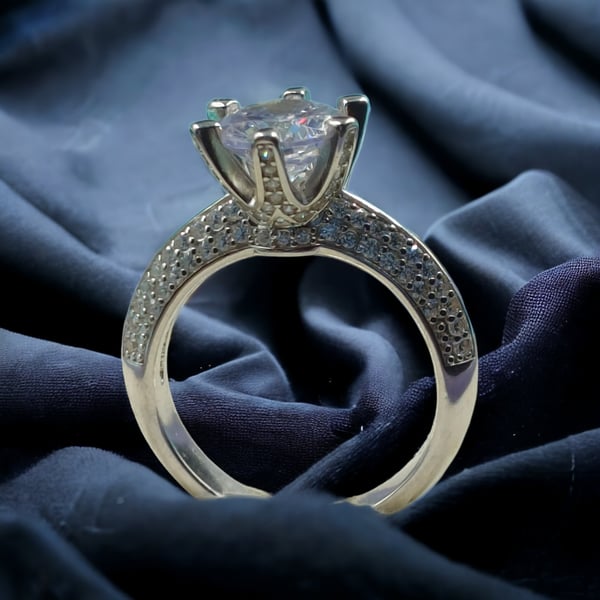 silver crown ring for daily wear