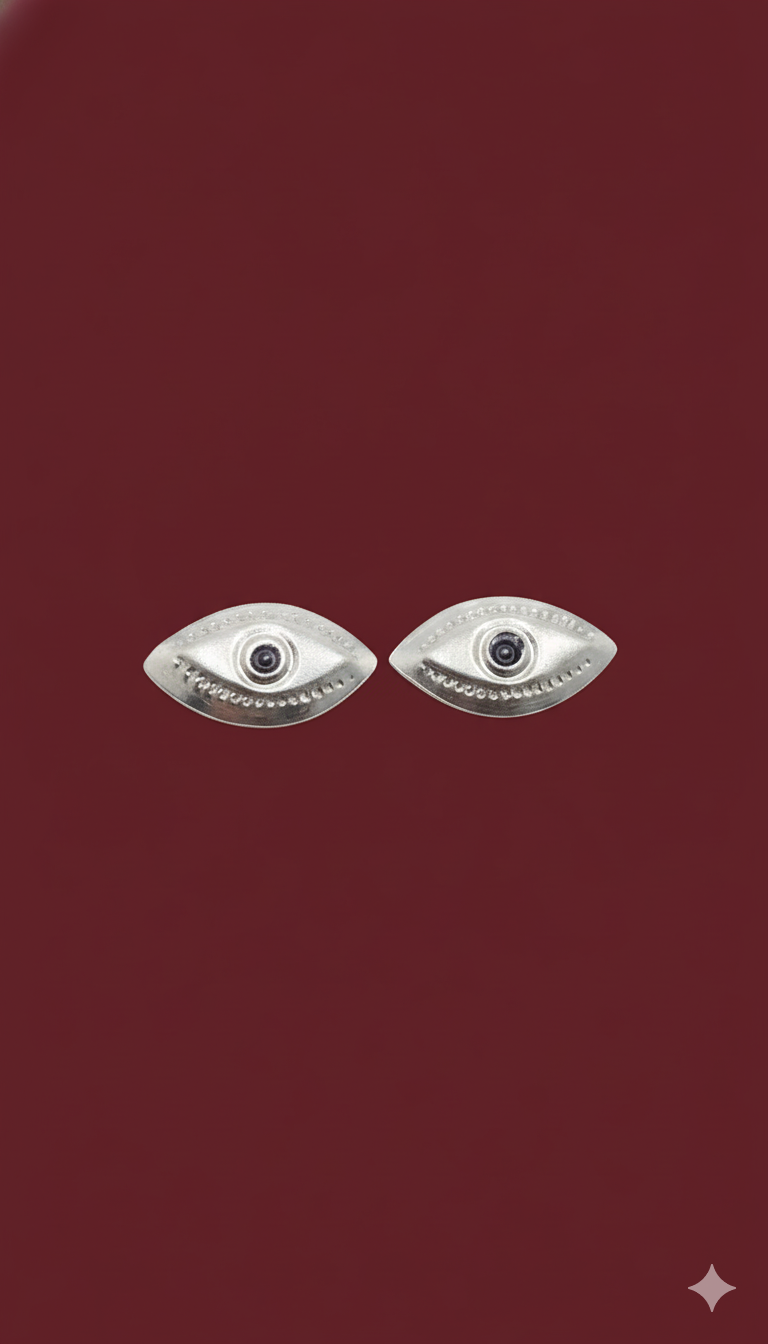 Pure silver Chakshumati Eyes for puja and eye healing rituals