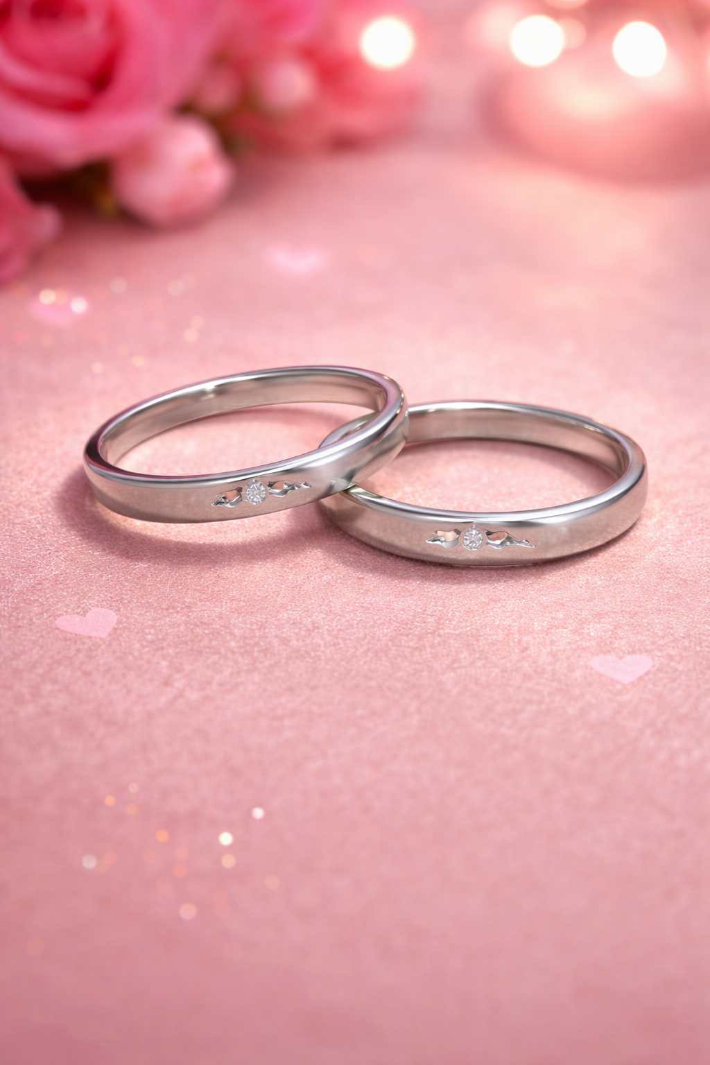 Matching sterling silver rings for couples