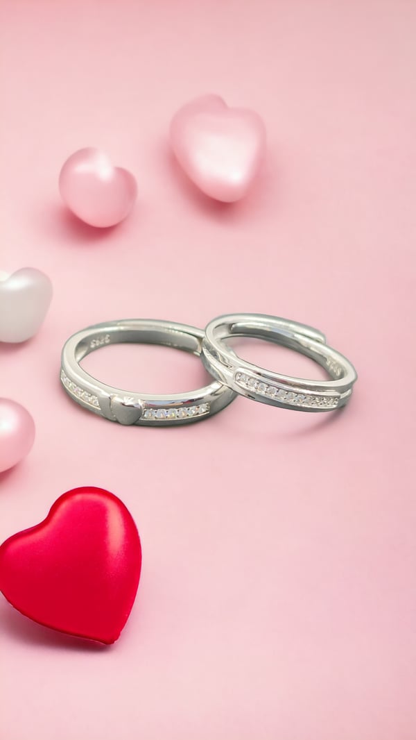 Beautifully designed 925 silver couple rings for your loved once