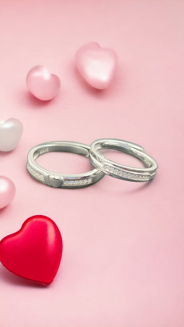 Beautifully designed 925 silver couple rings for your loved once