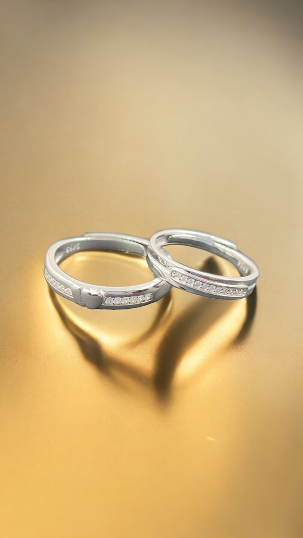 Beautifully designed 925 silver couple rings for your loved once