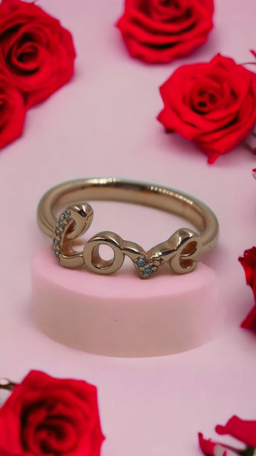 Love band for loved ones rose gold polish in 92.5 HM Silver.