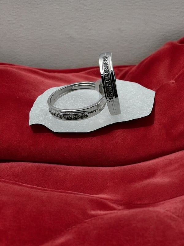 Beautifully designed silver couple rings for your loved once in 92.5 HM Silver