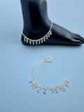 Simple plain 925 silver anklet design.