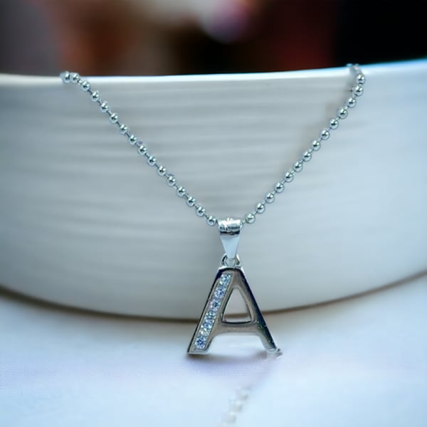 Alphabet A Letter Pendant Locket (Only Pendent) Premium 925 Silver