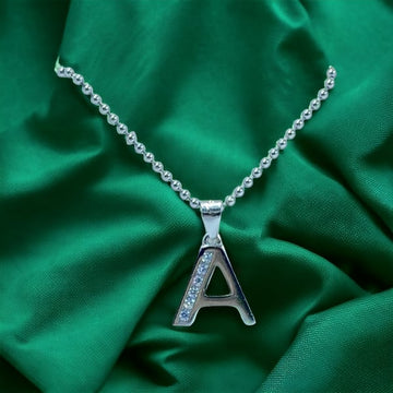 Alphabet A Letter Pendant Locket (Only Pendent) Premium 925 Silver