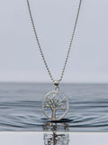 Bayan tree pendent with sleek look (only Pendent) in 92.5 HM Silver